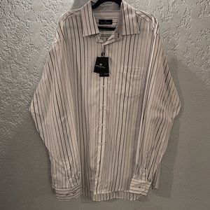 Bugatchi Men’s Black & White Button-Down Shirt